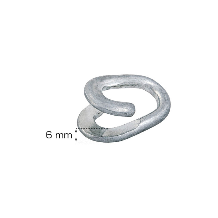 Nødled 6 mm elforzinket 2-pk.